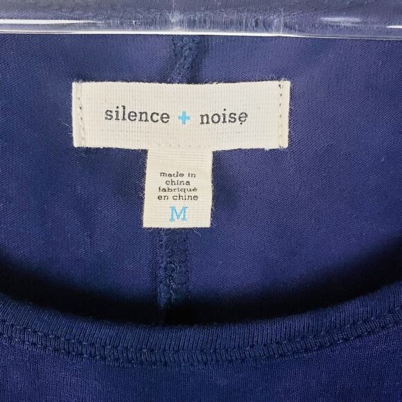 Anthro Silence + Noise Margo Tie Dye Tunic Blue Purple Split back‎ Top Size Med - Picture 4 of 9